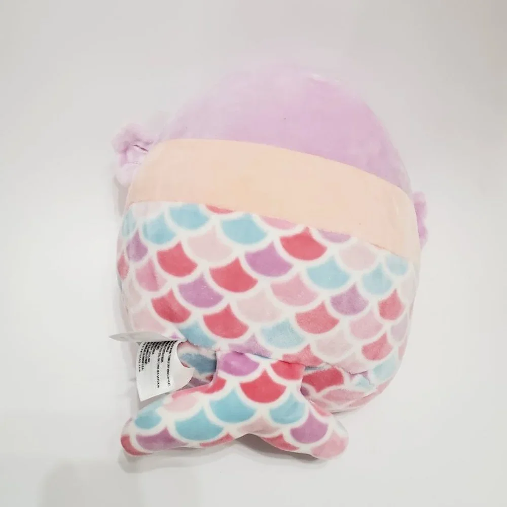 Denise the Mermaid Squishmallow Plush 8" Purple Hair Pink Sparkly Shell Top - Picture 3 of 4